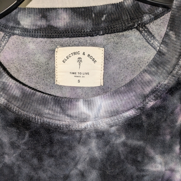 Electric & Rose Black and Purple Tie-Dye Sweatshirt - Picture 3 of 4